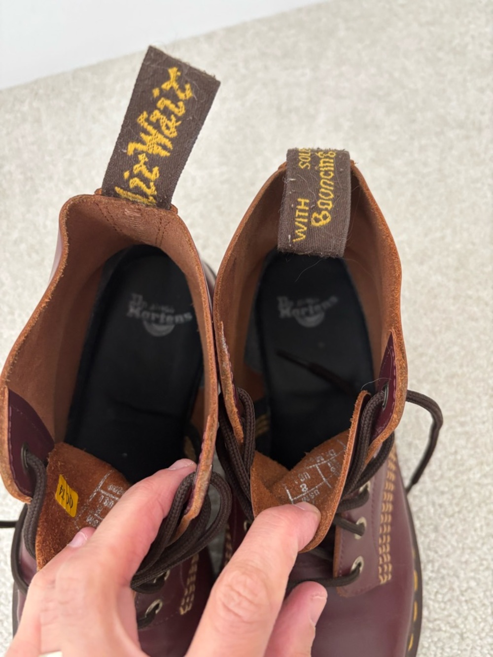 Dr. Martens 101 Vintage Smooth Oxblood Boots Size 8 Women 6 UK - Picture 5 of 9